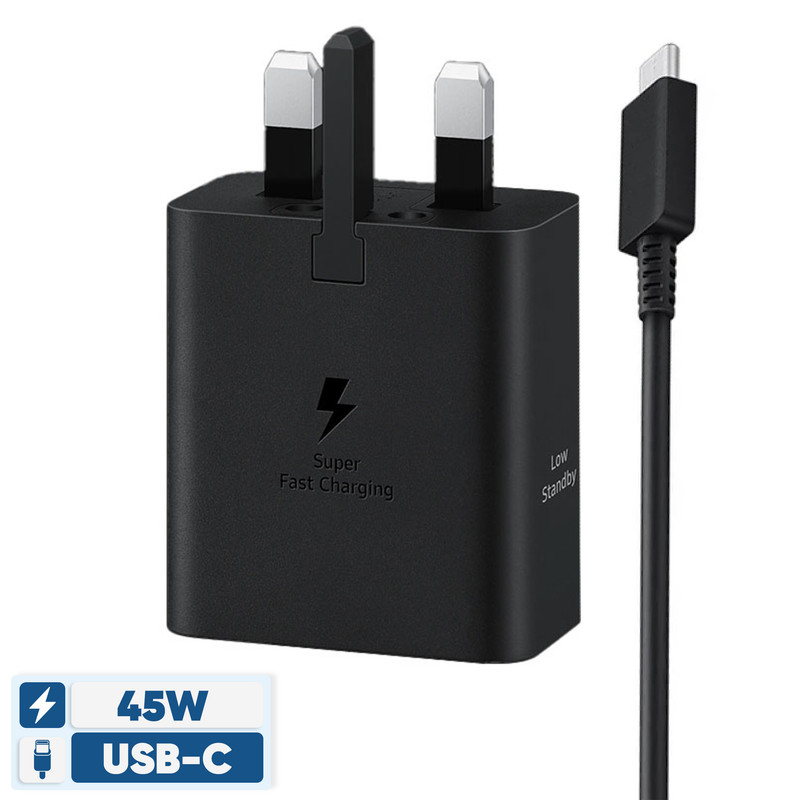 تصویر شارژر دیواری 45 وات سامسونگ مدل EP-T4511 Low Standby به همراه کابل 1.8 متری - سه پین 45W EP-T4511