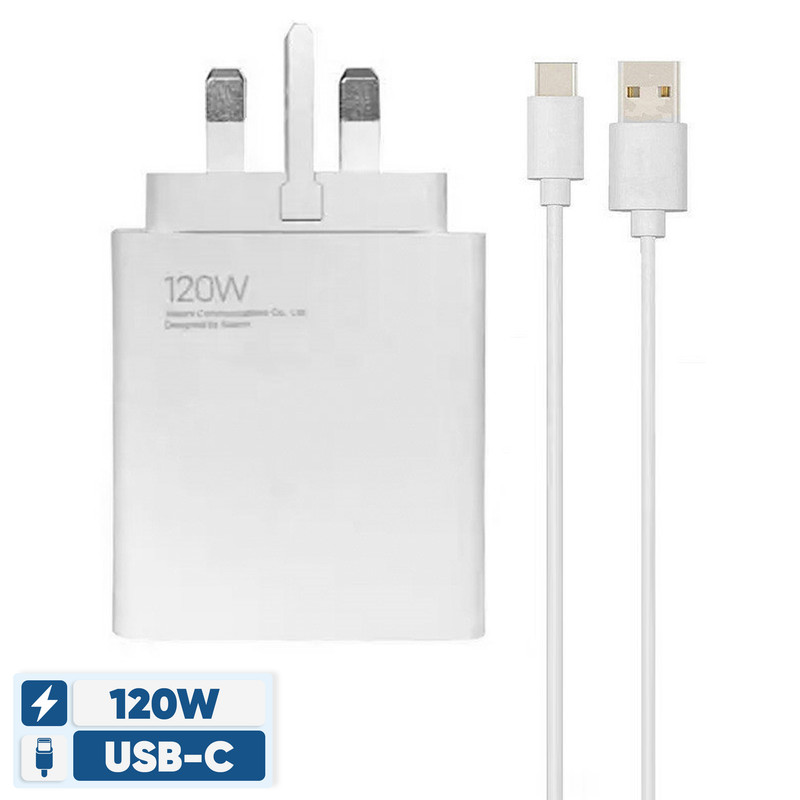 تصویر شارژر دیواری 120 وات شیائومی مدل MDY-13-EF به همراه کابل تبدیل USB-C - اصلی چین 120W